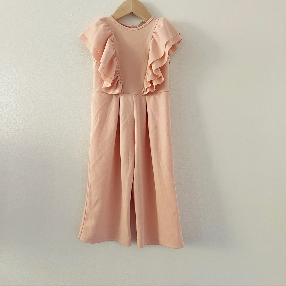 River Island Mini Blush Pink Ruffle Jumpsuit